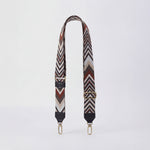 Webbing Guitar Strap in Pebbled Leather - Black