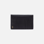Goldie Card Case In Pebbled Leather - Black