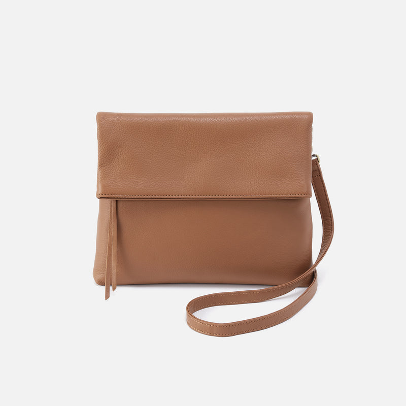 Draft Crossbody In Pebbled Leather - Brown Sugar