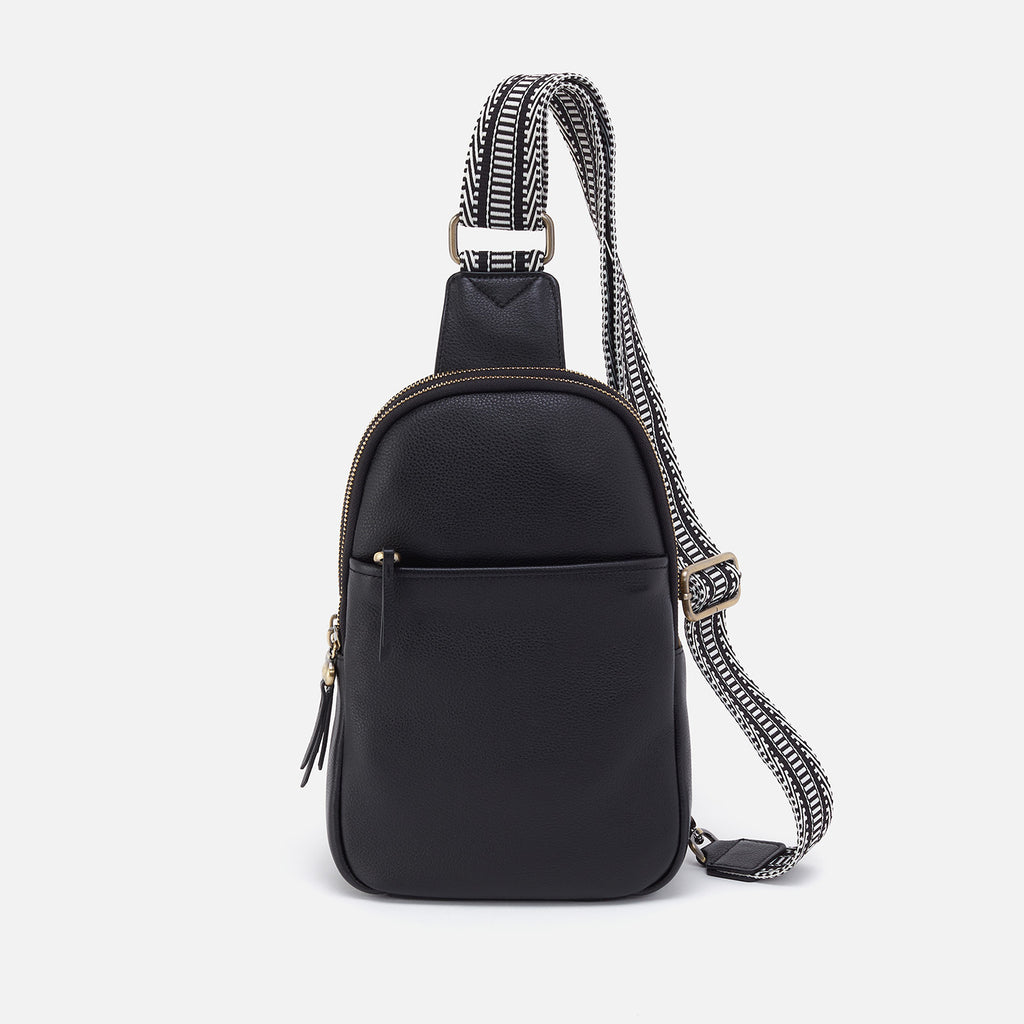 Black leather body bag 2025