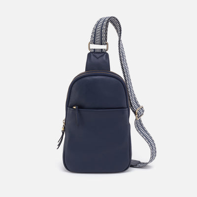 Cass Sling in Pebbled Leather - Sapphire