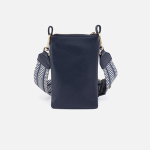 Cia Phone Crossbody in Pebbled Leather - Sapphire