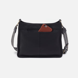 Cass Crossbody in Pebbled Leather - Black