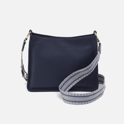 Cass Crossbody in Pebbled Leather - Sapphire