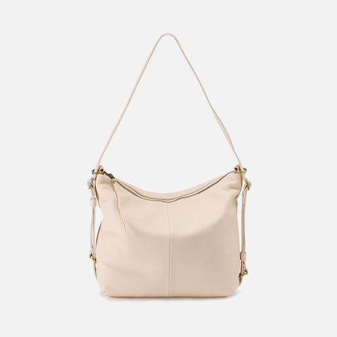 hobo international vintage convertible Kiley backpack Cream Leather Backpack HOBO Merrin Convertible Backpack: Sandstorm Pebbled Leather  main image 3