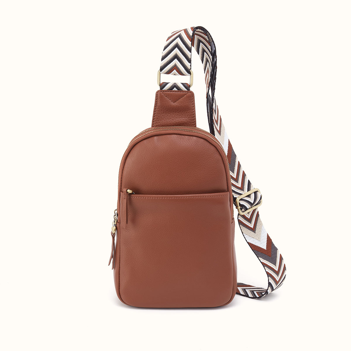 Cass Sling in Pebbled Leather - Bridle Brown- FOL