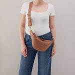 Carmen Sling In Pebbled Leather - Brown Sugar