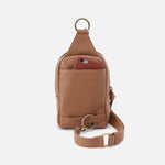 Cass Small Sling In Pebbled Leather - Brown Sugar