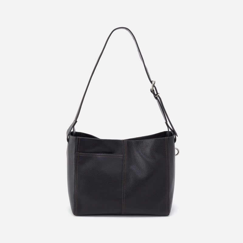 Render Shoulder Bag In Pebbled Leather - Black