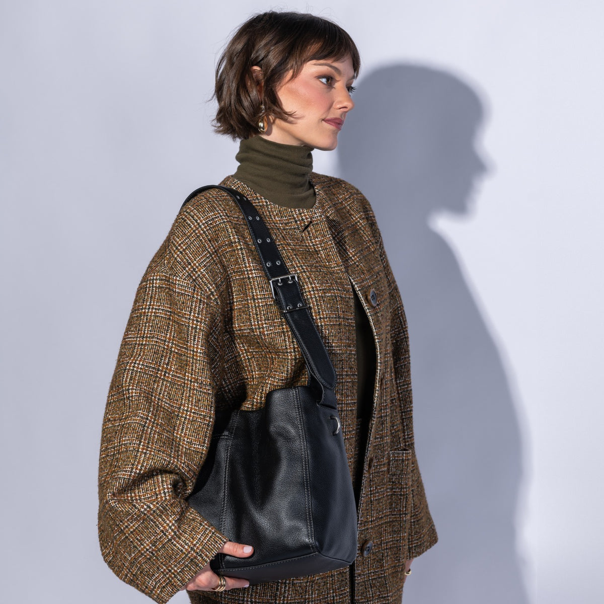 Render Shoulder Bag In Pebbled Leather