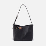 Render Shoulder Bag In Pebbled Leather - Black