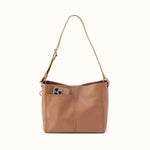 Render Shoulder Bag in Pebbled Leather - Brown Sugar