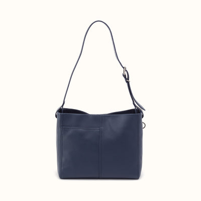 Render Shoulder Bag In Pebbled Leather - Ink Navy