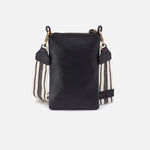Cass Phone Crossbody In Pebbled Leather - Black