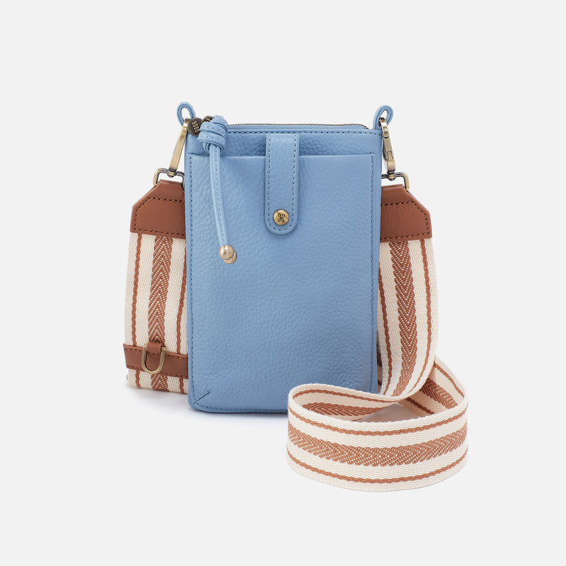 Cass Phone Crossbody In Pebbled Leather - Seabreeze