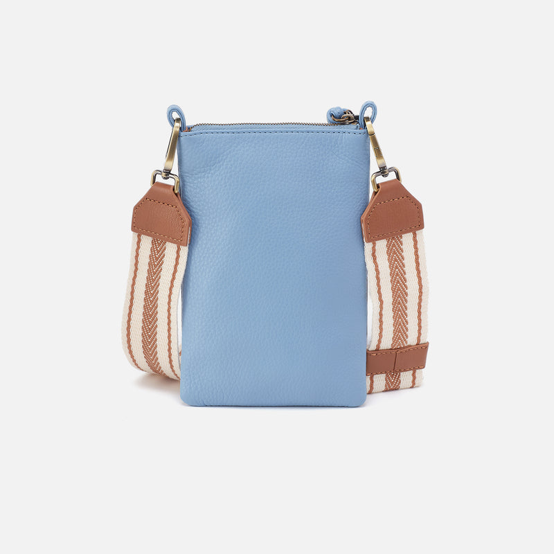 Cass Phone Crossbody In Pebbled Leather - Seabreeze