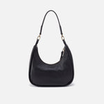 Cass Small Shoulder In Pebbled Leather - Black