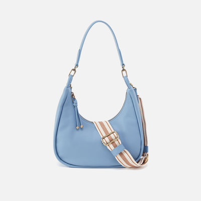 Cass Small Shoulder In Pebbled Leather - Seabreeze