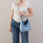 Cass Small Shoulder In Pebbled Leather - Seabreeze