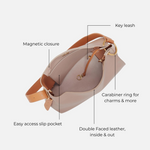 Rayna Shoulder Bag in Double-Faced Leather - Warm Adobe