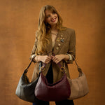 Opal Shoulder in Buffed Leather - Hazel