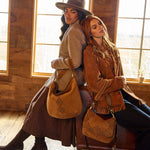 Harley Hobo in Suede Leather - Oak Barrel