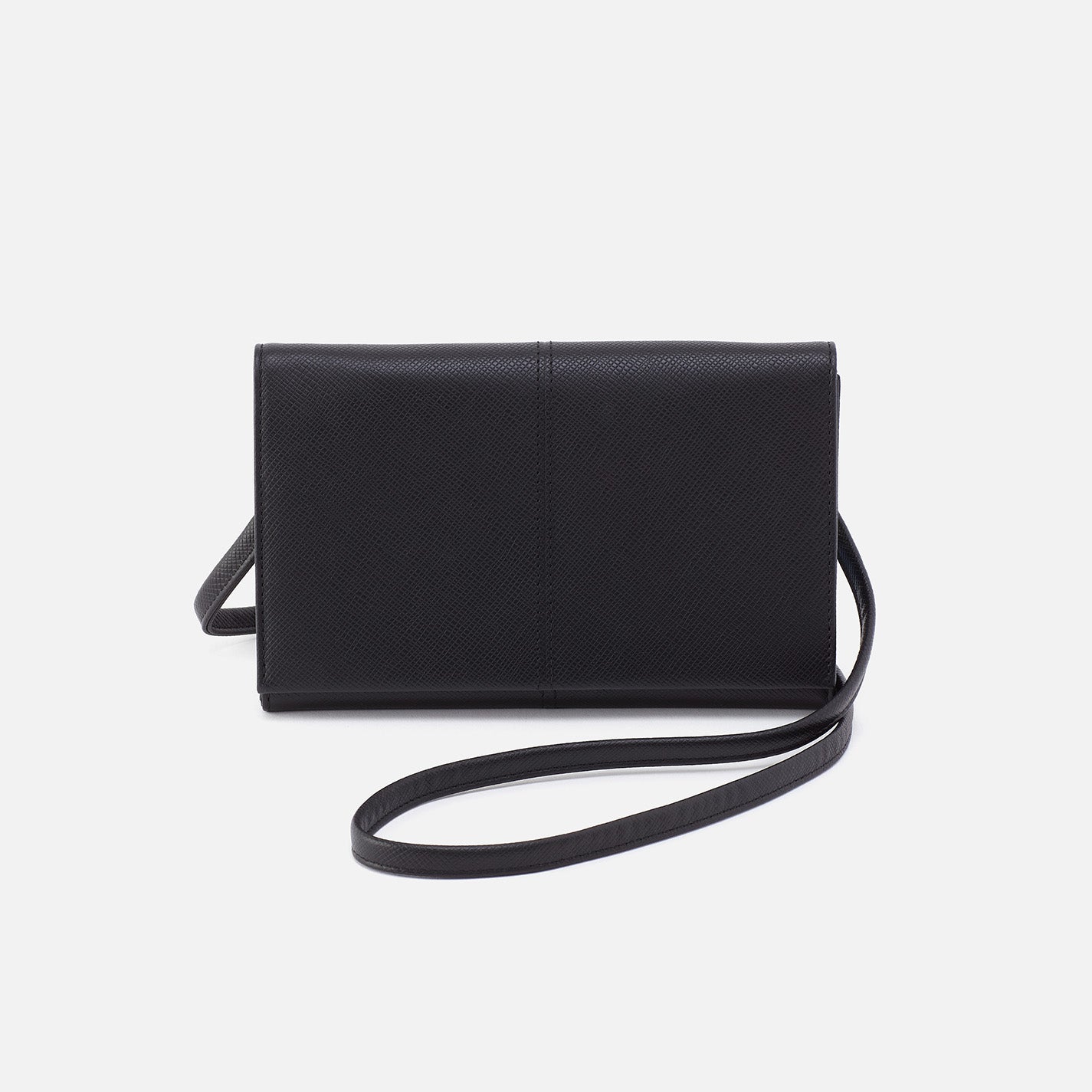 Hobo Essential Leather Crossbody Wallet Black