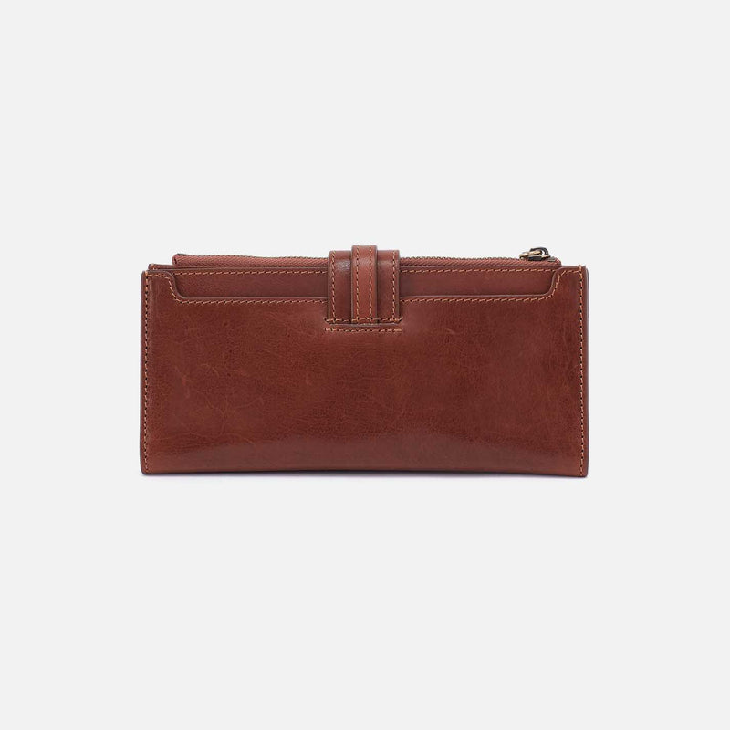 Dunn Continental Wallet in Patina Leather - Pecan Ridge