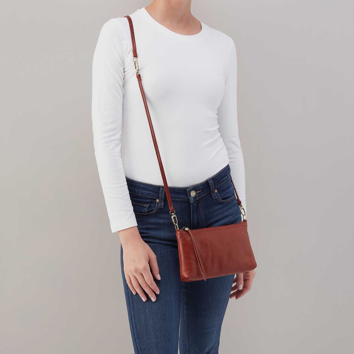 Darcy Crossbody in Patina Leather - Pecan Ridge
