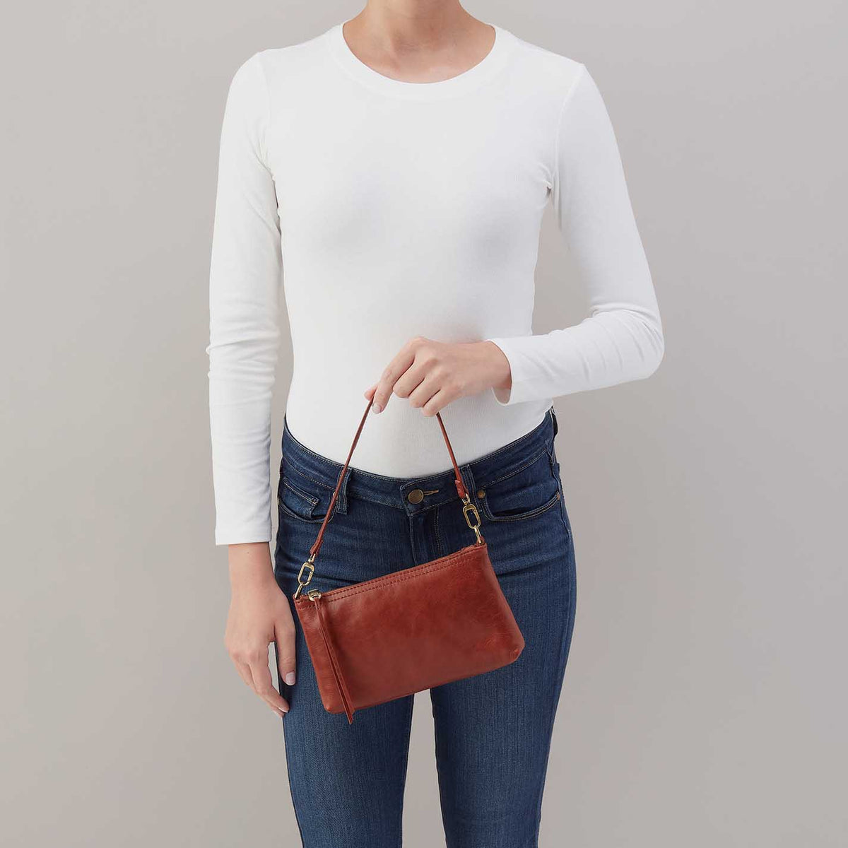 Darcy Crossbody in Patina Leather - Pecan Ridge