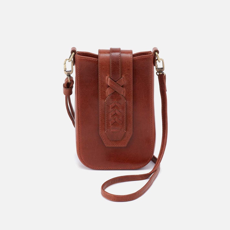 Expedition Phone Crossbody in Patina Leather - Pecan Ridge