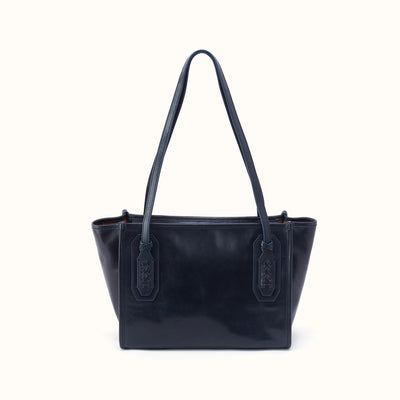 Expedition Small Tote in Patina Leather - Navy Horizon