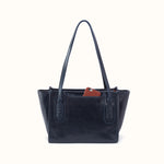 Expedition Small Tote in Patina Leather - Navy Horizon