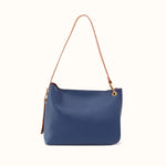 Rayna Shoulder Bag In Double-Faced Leather - Navy Horizon