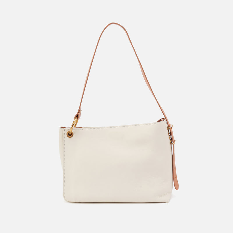 Rayna Shoulder Bag in Double-Faced Leather - Soft White