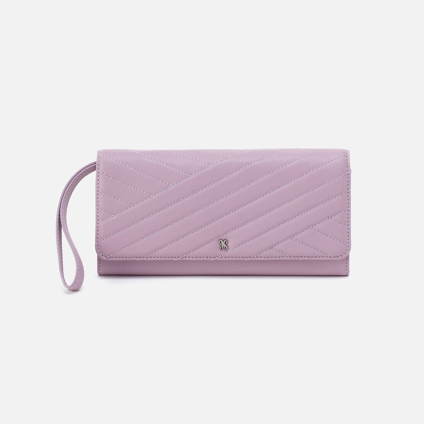 Wander Wallet Wristlet in Quilted Soft Leather - Lavender