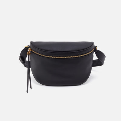 Juno Belt Bag in Silk Napa Leather - Black