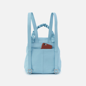 Darling Backpack in Silk Napa Leather - Aquamarine