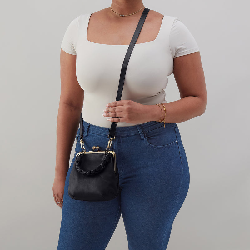 Alba Crossbody In Smooth Leather - Black