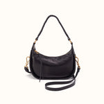 Mia Crescent Small Hobo In Smooth Leather