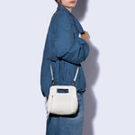 Ace Crossbody in Pebbled Leather - Coastal Cloud