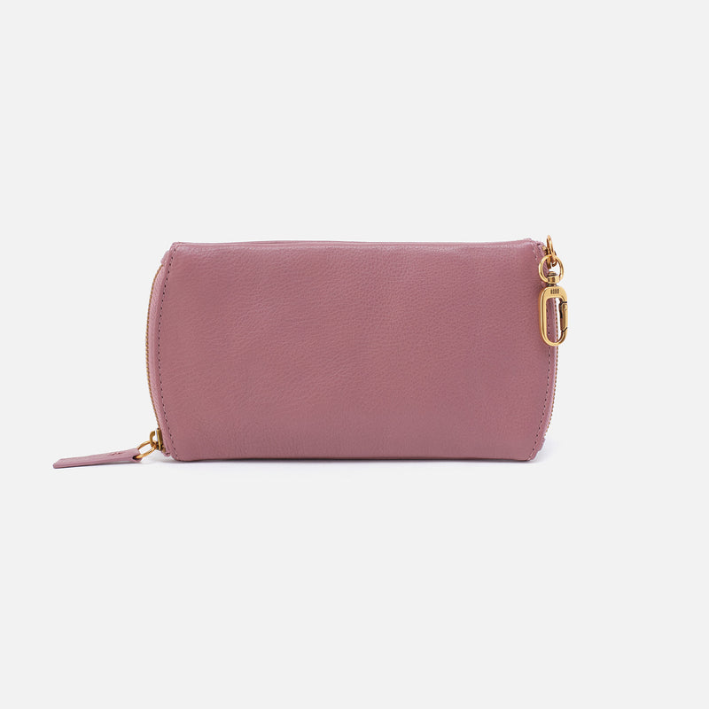 Spark Double Eyeglass Case in Pebbled Leather - Mauve