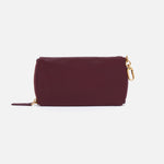 Spark Double Eyeglass Case in Pebbled Leather - Mulberry Glaze