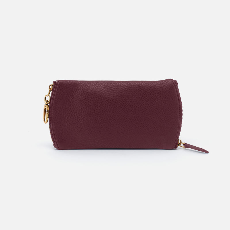 Spark Double Eyeglass Case in Pebbled Leather - Mulberry Glaze