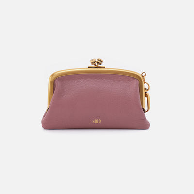 Cheer Frame Pouch in Pebbled Leather - Mauve