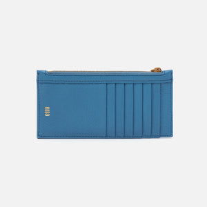 Carte Card Case in Pebbled Leather - Dusty Blue