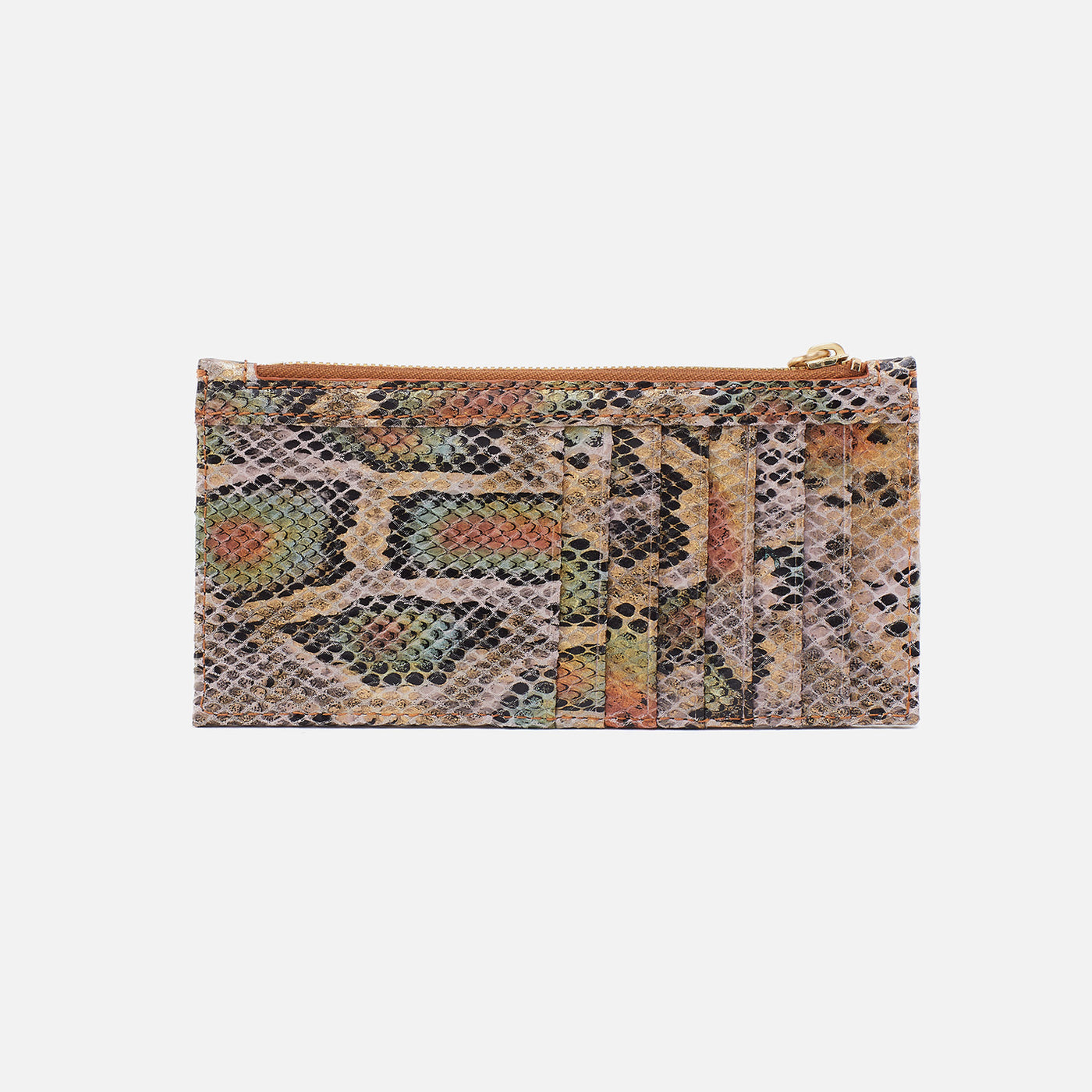 Carte Card Case in Printed Leather - Opal Snake Print