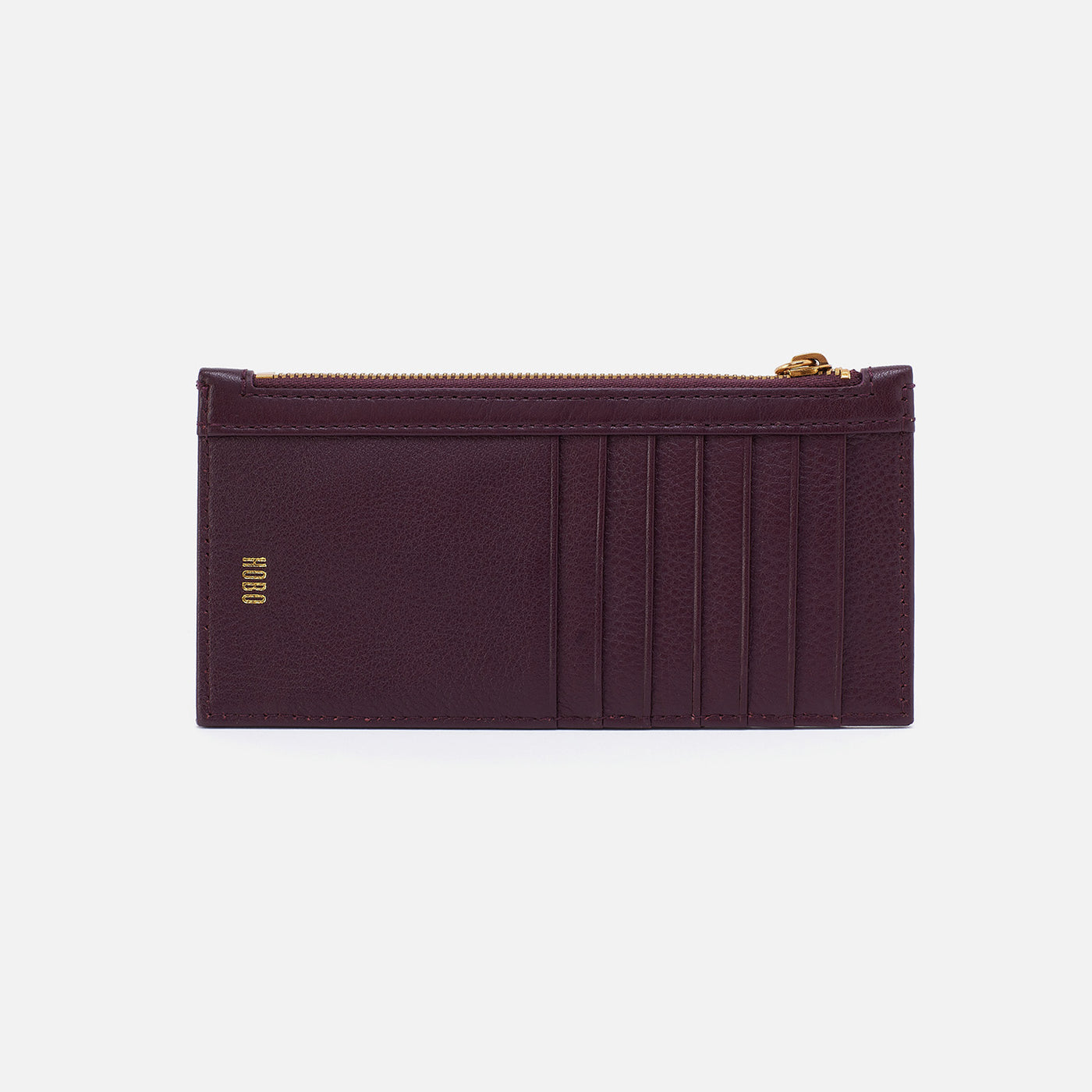 Carte Card Case in Pebbled Leather - Ruby Wine