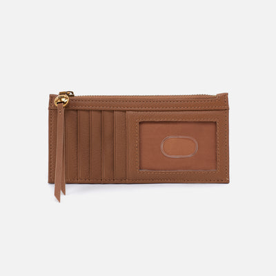Carte Card Case In Pebbled Leather - Timber Brown