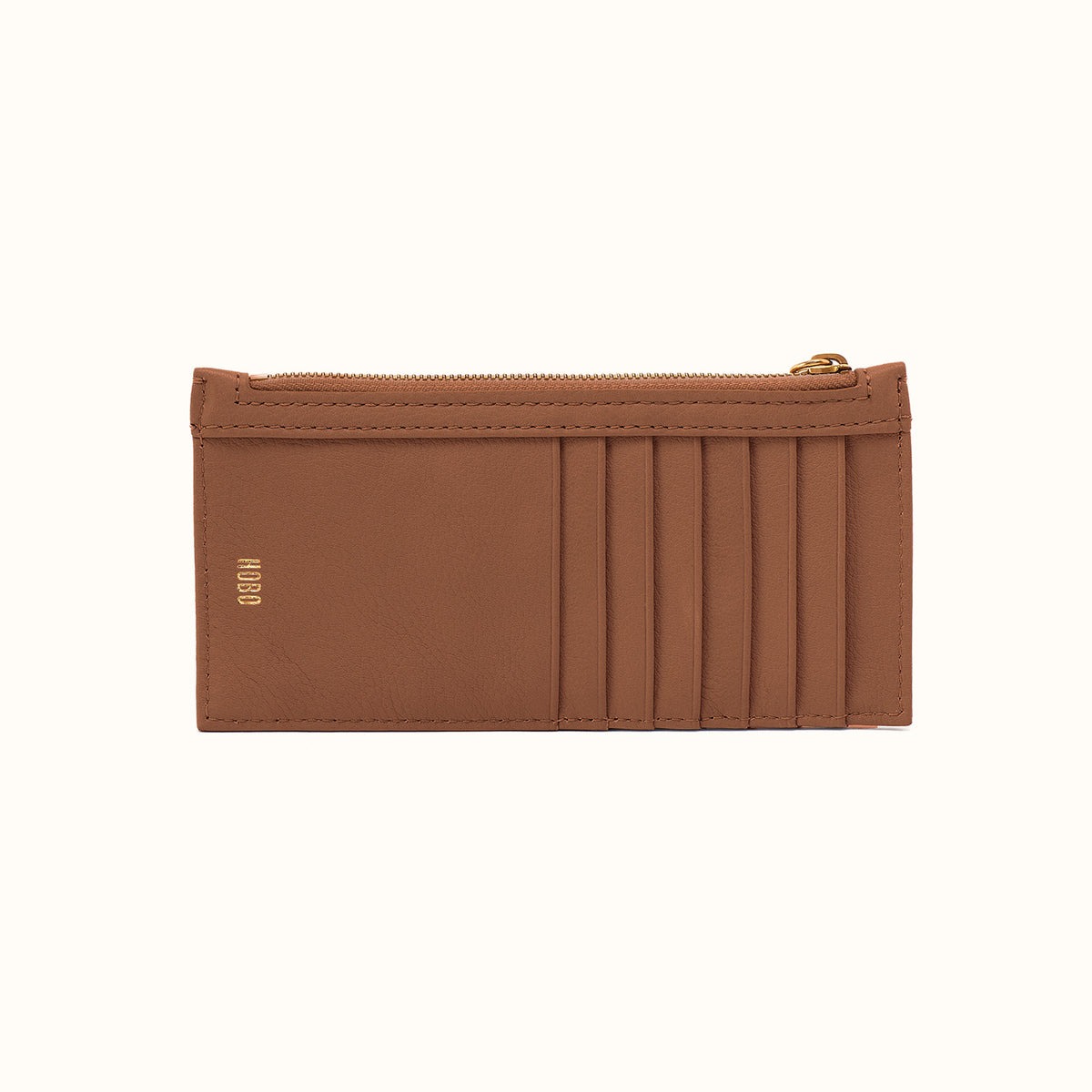 Carte Card Case In Pebbled Leather - Timber Brown